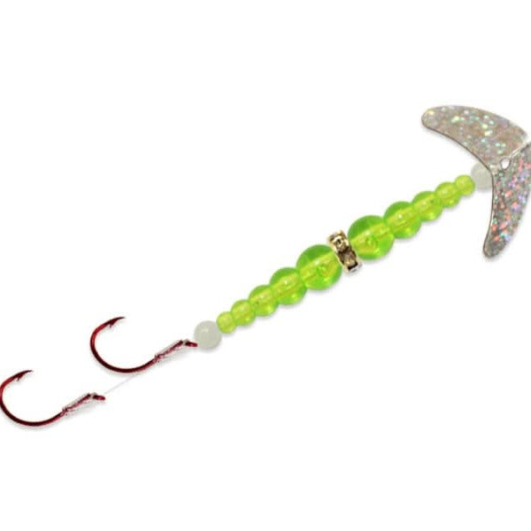 Double Whammy Kokanee Pro #6 Silver Sparkle/Chartreuse