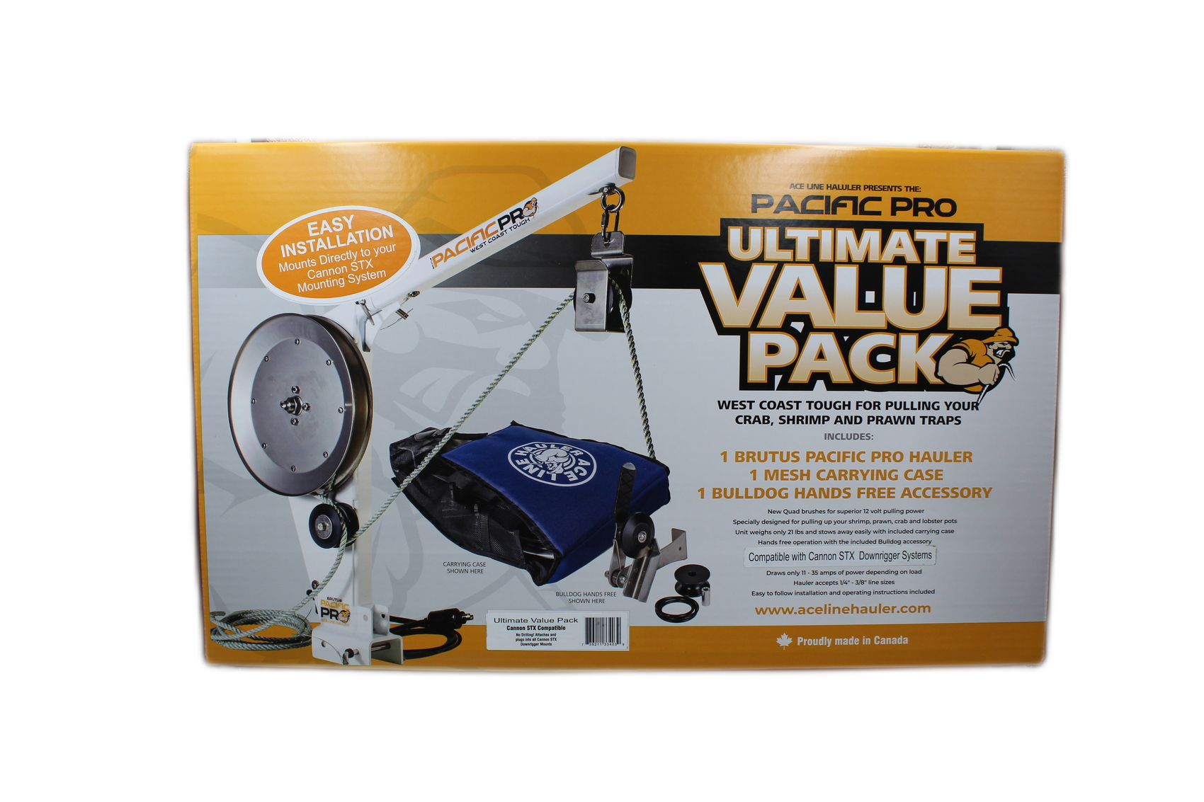 Ace Line Hauler Value Pack with Brutus Pot Puller, Bulldog Hands-Free coiler, and carrying case - Scotty compatible