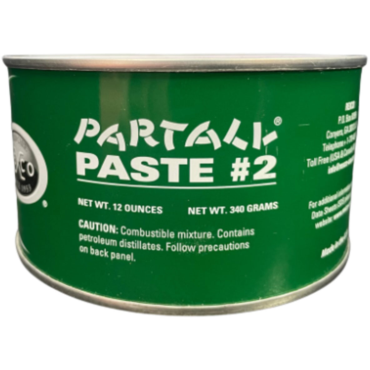 Fiberlay Partall #2 Green Paste 12oz