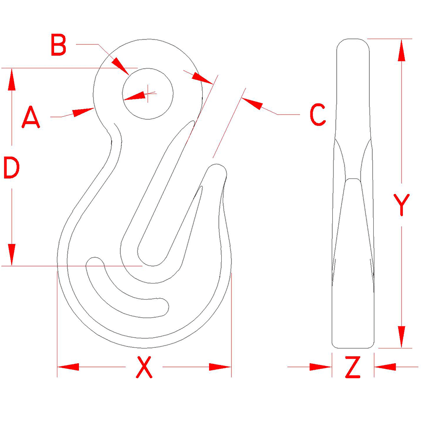 Eye Grab Hook 316 Stainless Steel