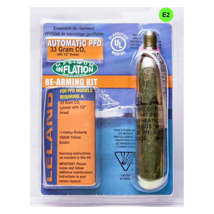 Leland Gas PFD Rearm Kit, Auto/Manual, 33g, 1/2", V95000-85202Z
