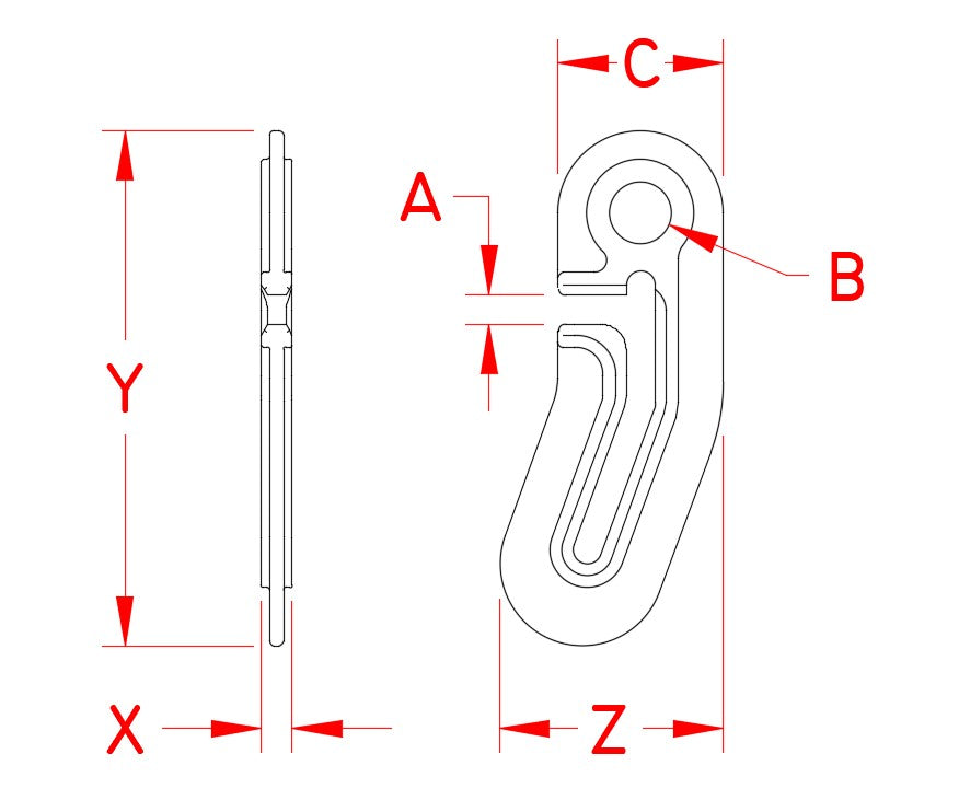 Snubber Hook 316 Stainless Steel