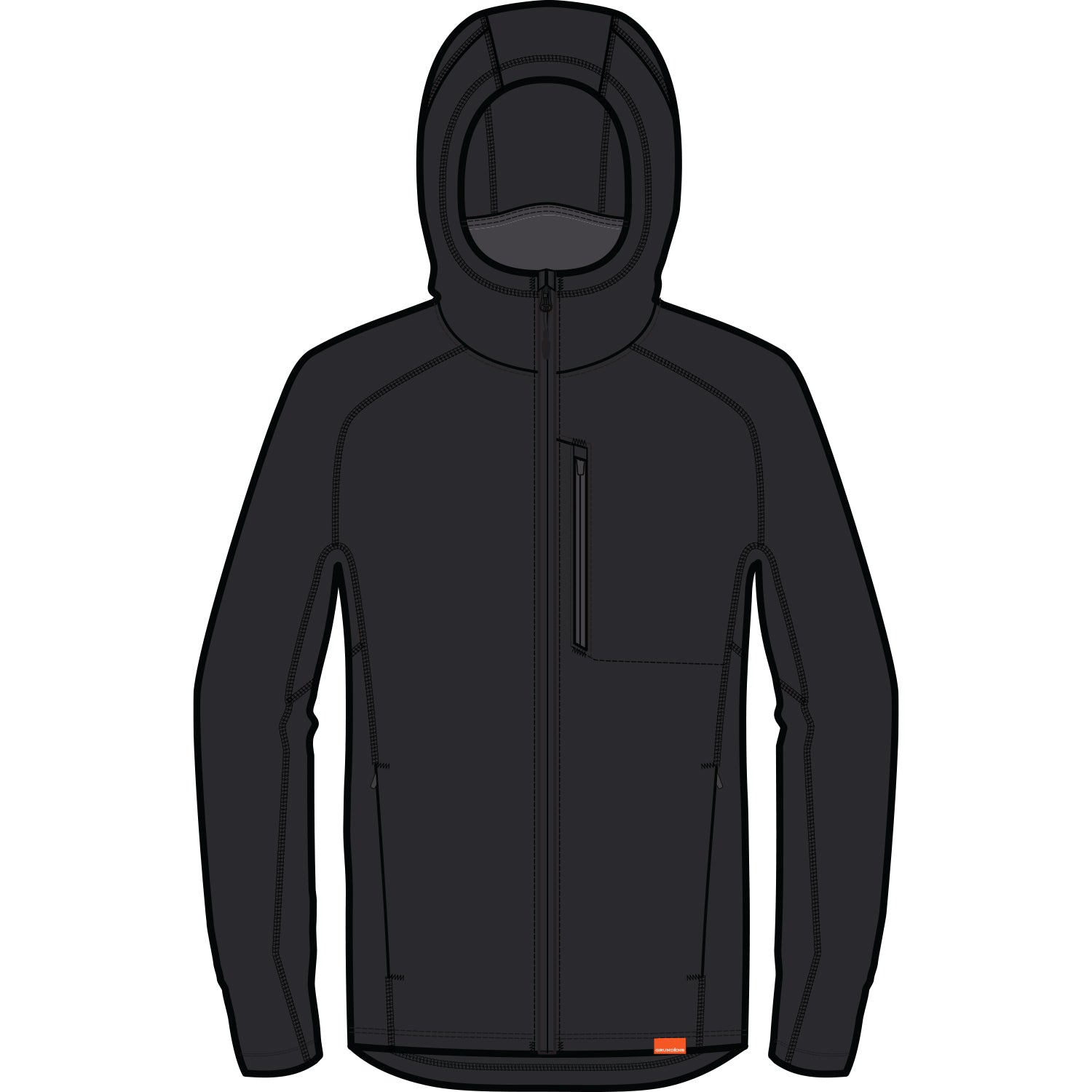 Grundens Grundies with Hood 1/2 Zip Thermal