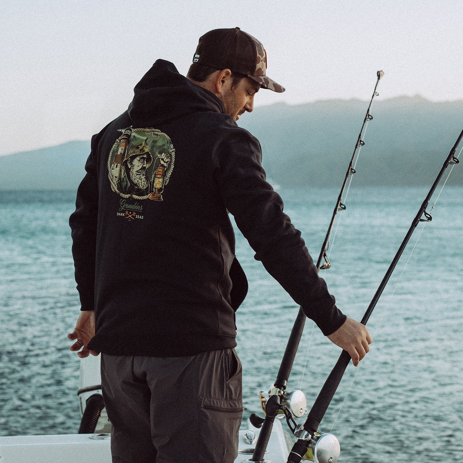 Grundens Dark Seas Watchman Hoodie