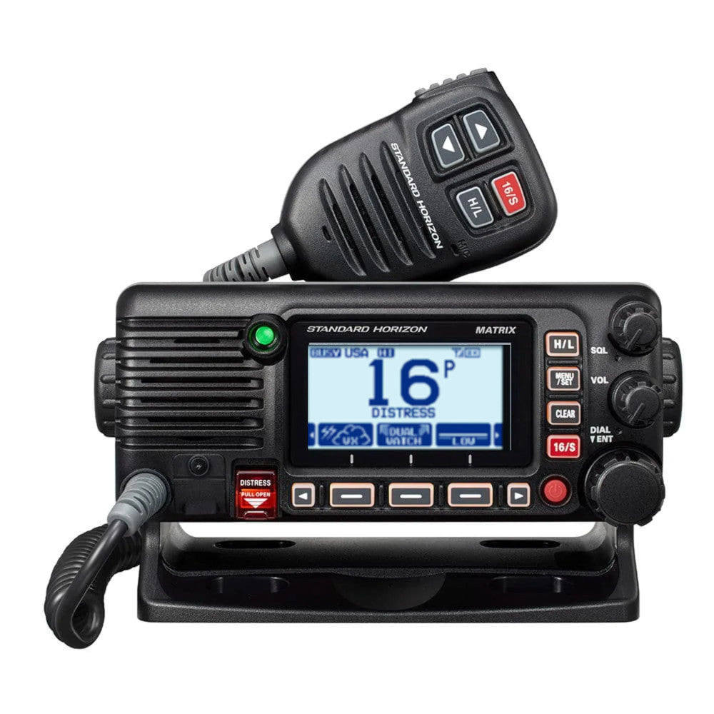 Standard Horizon Marine VHF/Hailer GX2410GPS Matrix Radio, Black