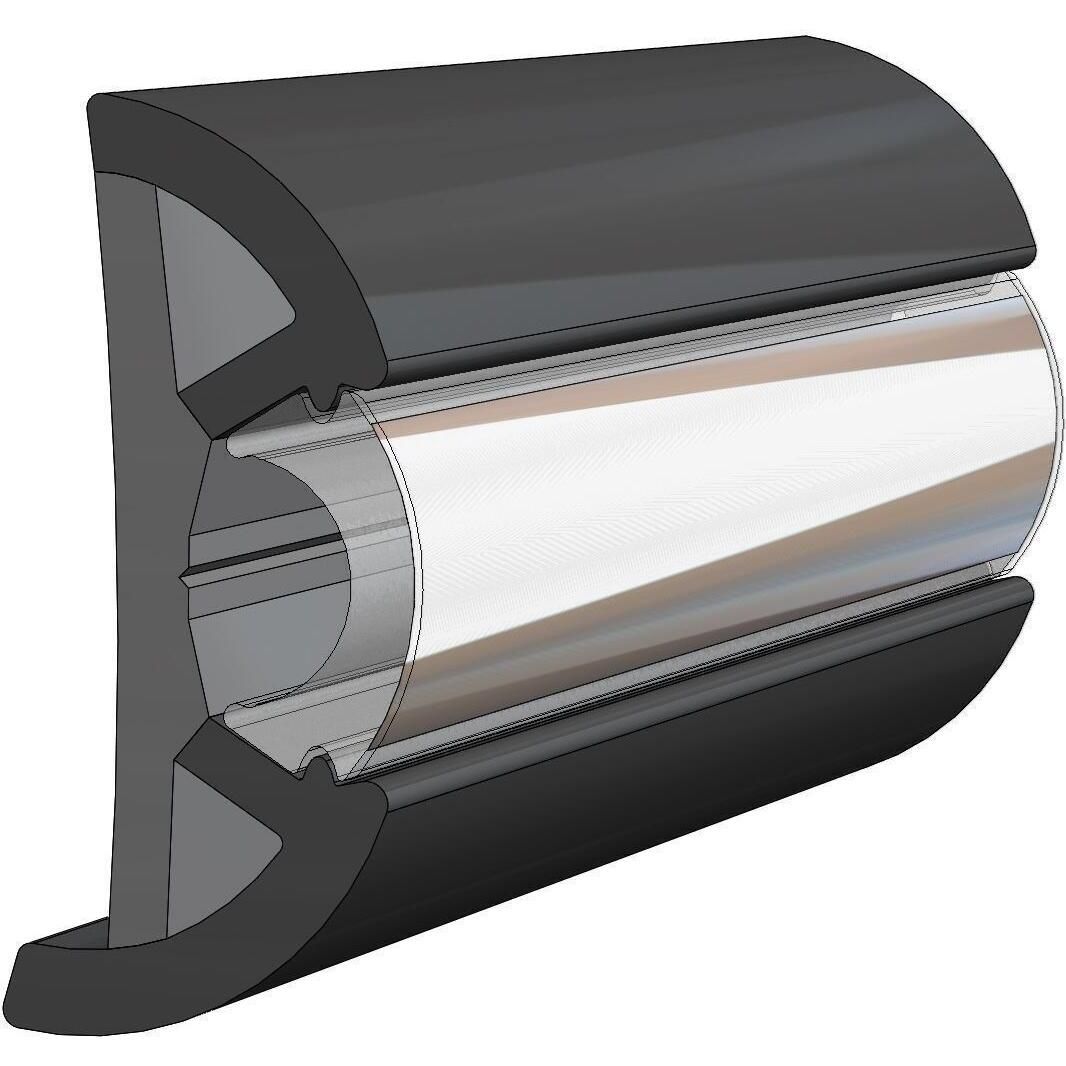 TACO Marine Large 2.5" x 1.2" x 100' SuproFlex Rub Rail V11-9970BKA100-1 - Black