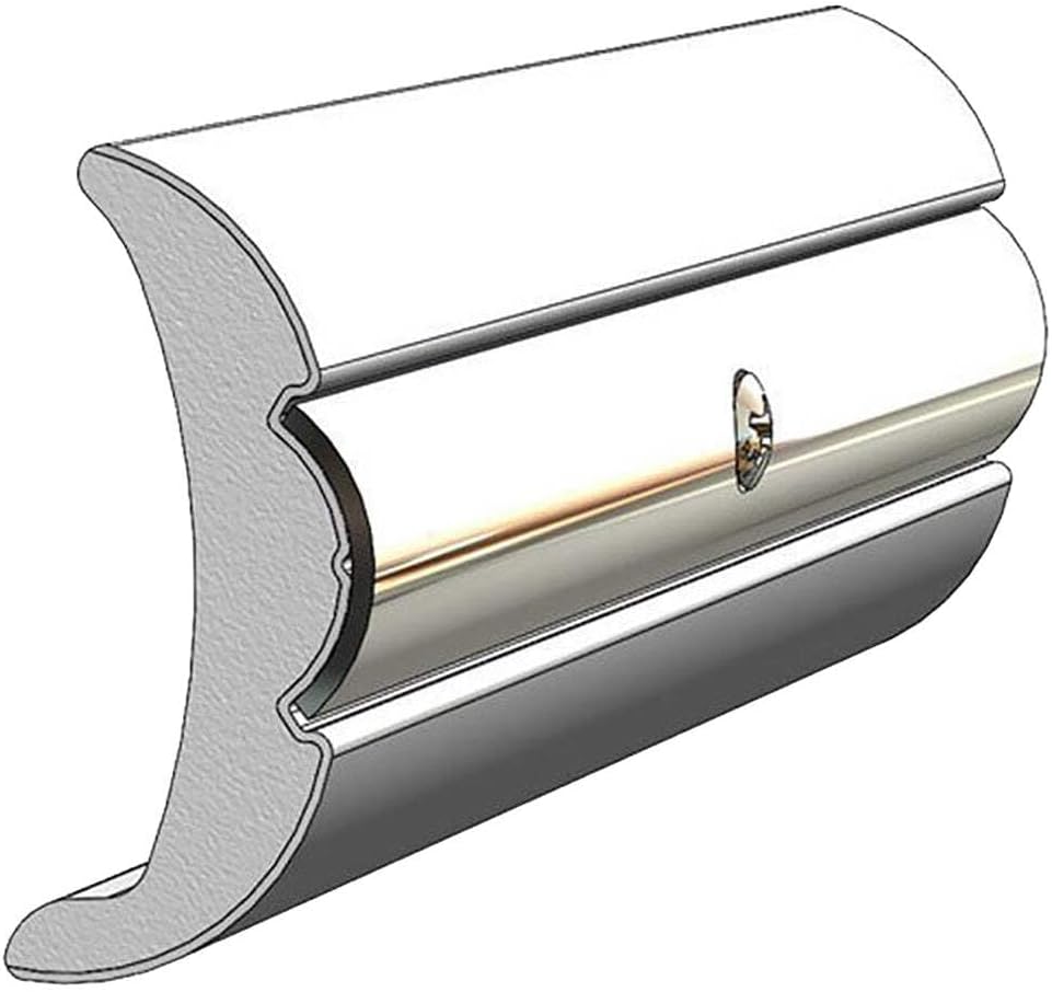 TACO Marine Rigid Vinyl Flex-Core Rub Rail, 1.58" x .635" x 60' - Frosty White V21-9959WHC60D-1