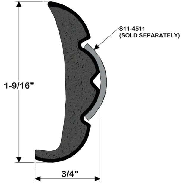 TACO Marine Rigid Vinyl Flex-Core Rub Rail, 1.58" x .635" x 60' - Frosty White V21-9959WHC60D-1