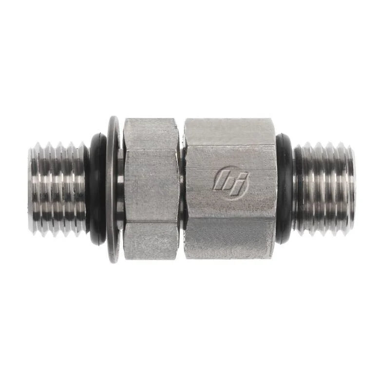 Straight Steel Adjustable Adapter, 1-1/16-12 (-12) Male ORB x 1-1/16-12 (-12) Male ORB, 5000psi