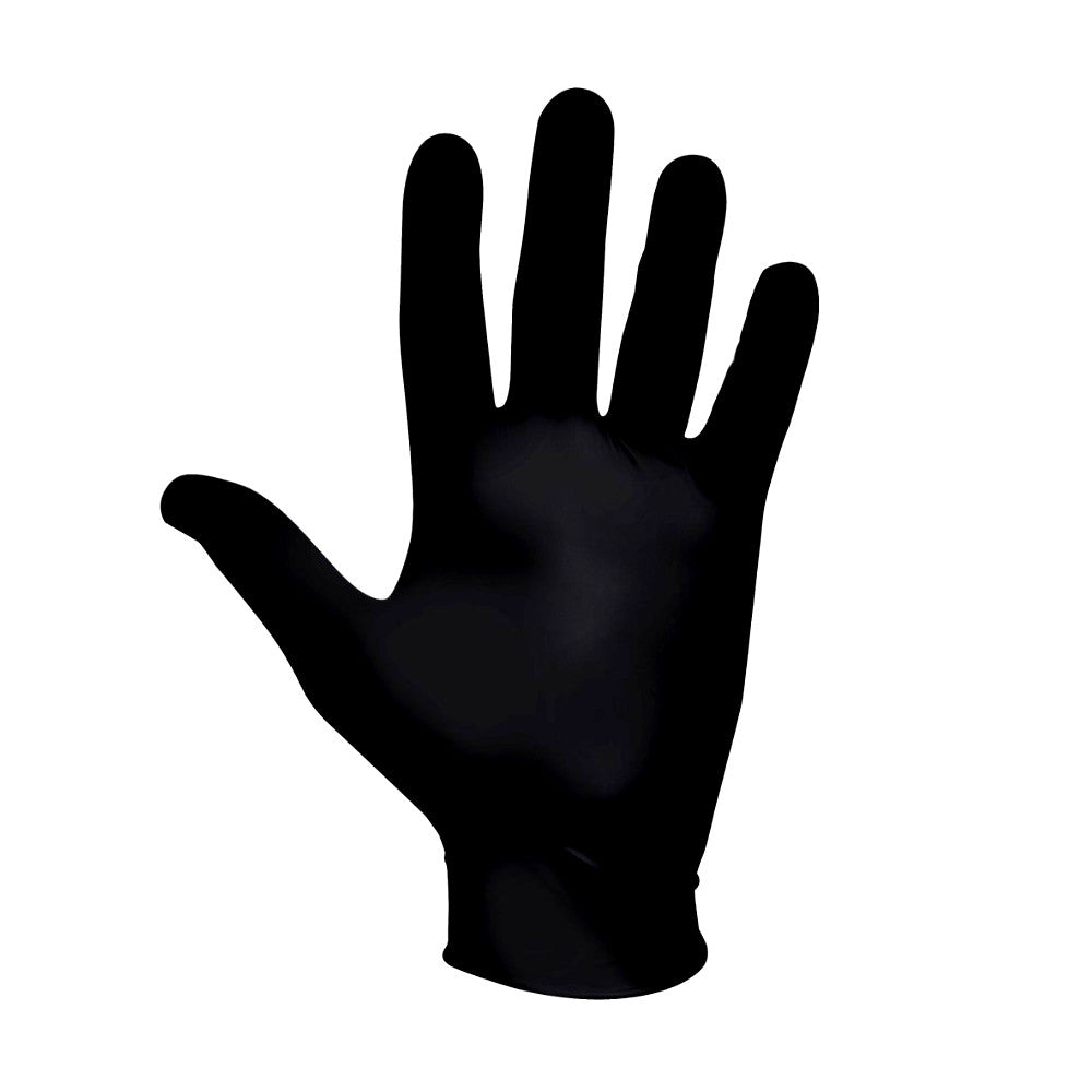 Showa Biodegradable Disposable Gloves, Chemical-Resistant/Food-Grade, Black, 4 mil, Smooth, No Powder