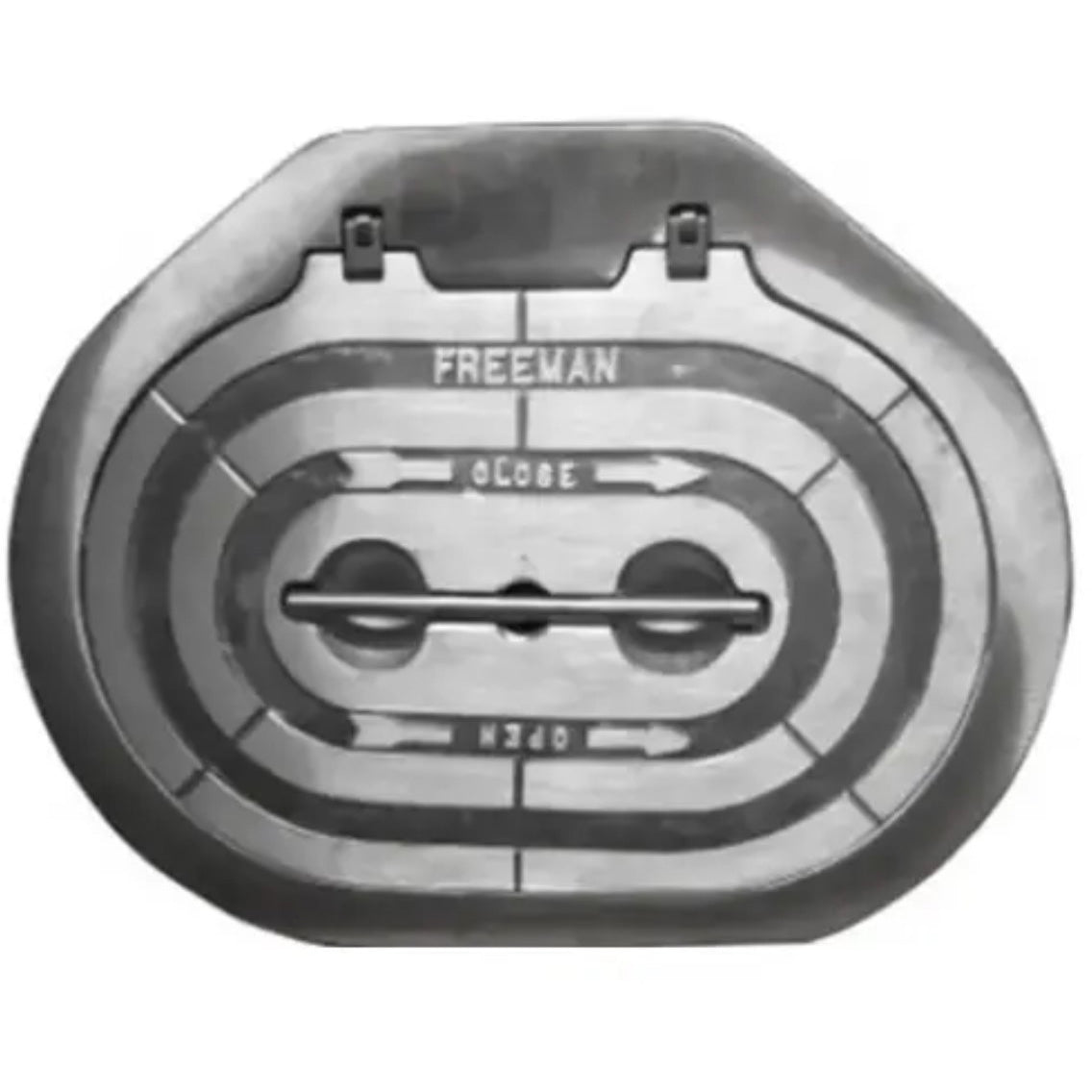 Freeman Marine 12in x 18in Oval Hinged Hatch, Aluminum