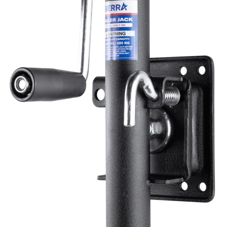 Dometic Deluxe Trailer Jack, 1500 lb, 10" Travel, Swing Up Post