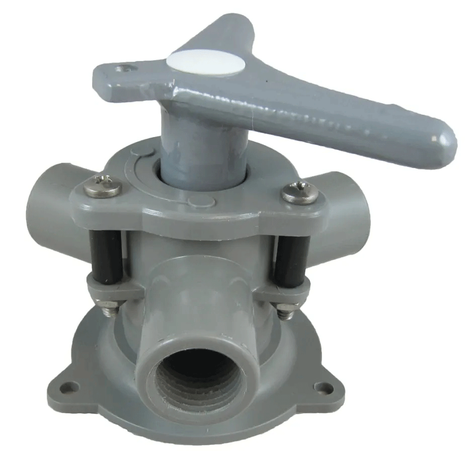 Bosworth 94BM-A-CPH Base Mount Y-Valve, 1/2" NPT Tapped (F), "V" Handle, Acetal