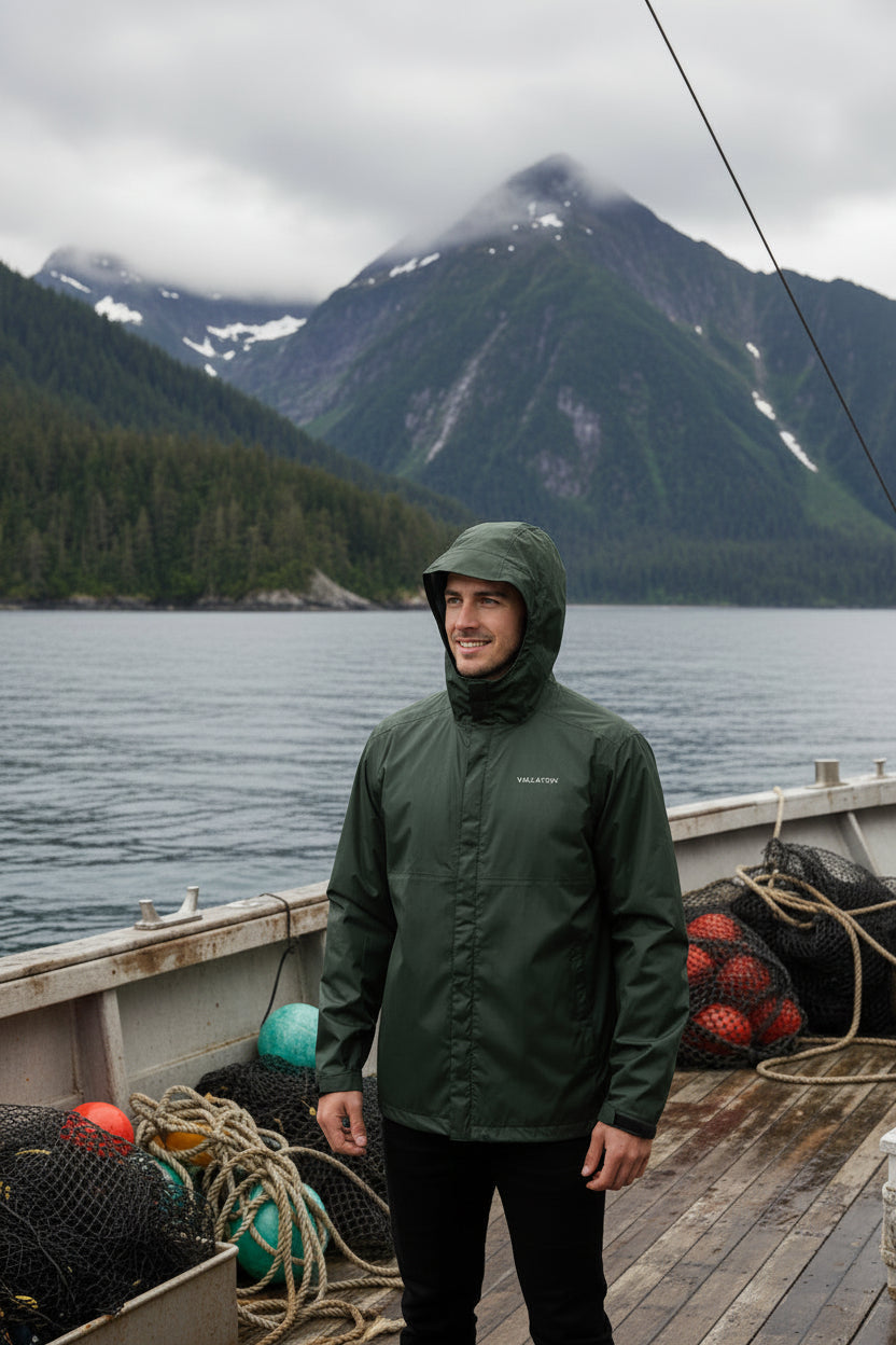 Designed to be lightweight and packable, while having the versatility to work the deck of a commercial fishing boat or be your everyday in-town rain jacket