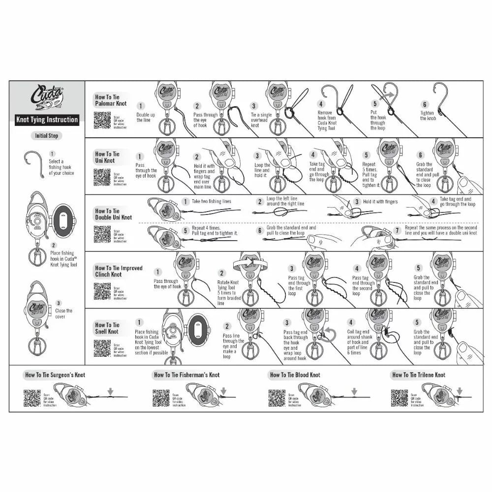 Cuda Fishing Line Knot Tying Tool