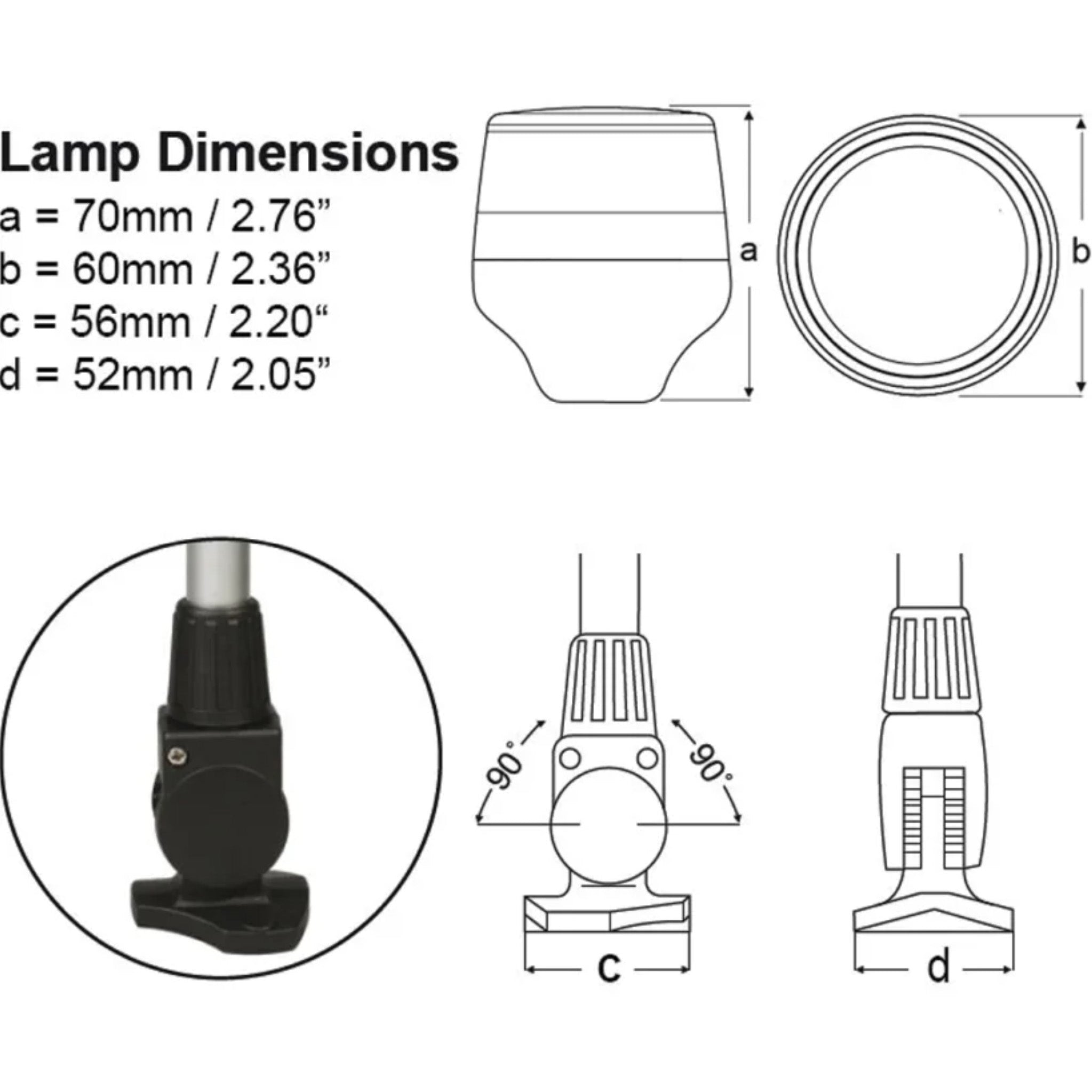 Hella Automotive NaviLED 360 All Round Fold Down C-5 Light, 24" Black