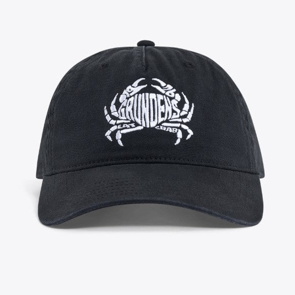 Grundens Eat Your Words RX Trucker Hat, Crab Graphic, Black