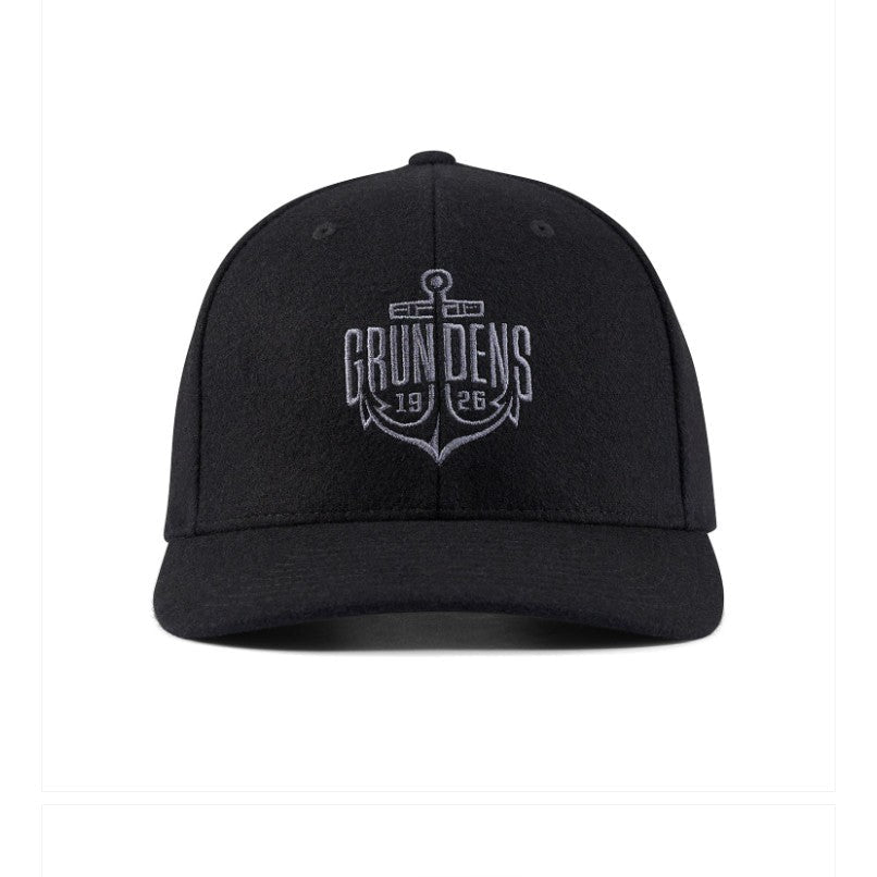 Grundens Logo Anchor Wool Trucker Hat