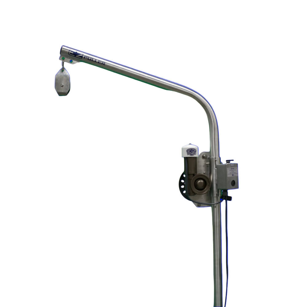 EZ Pro-1 Pot Puller, 2.4hp Electric Motor, 3-Piece 1.5" Sch 80 Al Davit Package