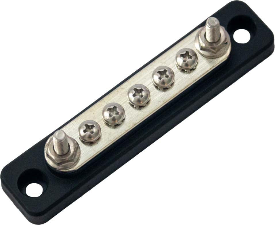 MiniBus Dual #10 Stud + Five #8 Screws - 100 Amp, Retail Pack