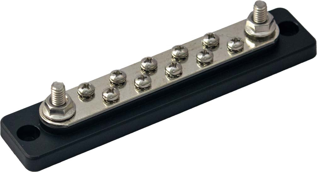 CommonBus Dual 1/4" Stud + Ten #8 Screws - 150 Amp, Retail Pack