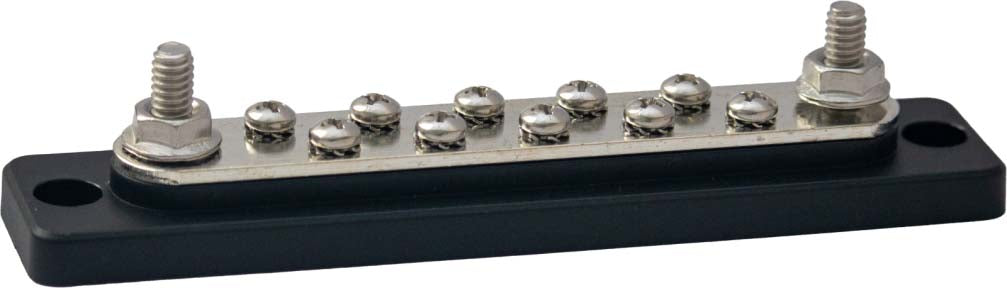 CommonBus Dual 1/4" Stud + Ten #8 Screws - 150 Amp, Retail Pack