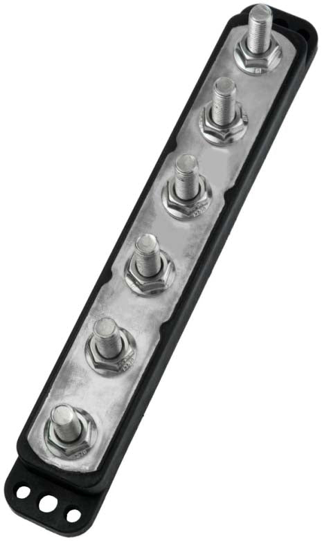 MaxiBus - Six 5/16" Studs - 250 Amp, Retail Pack