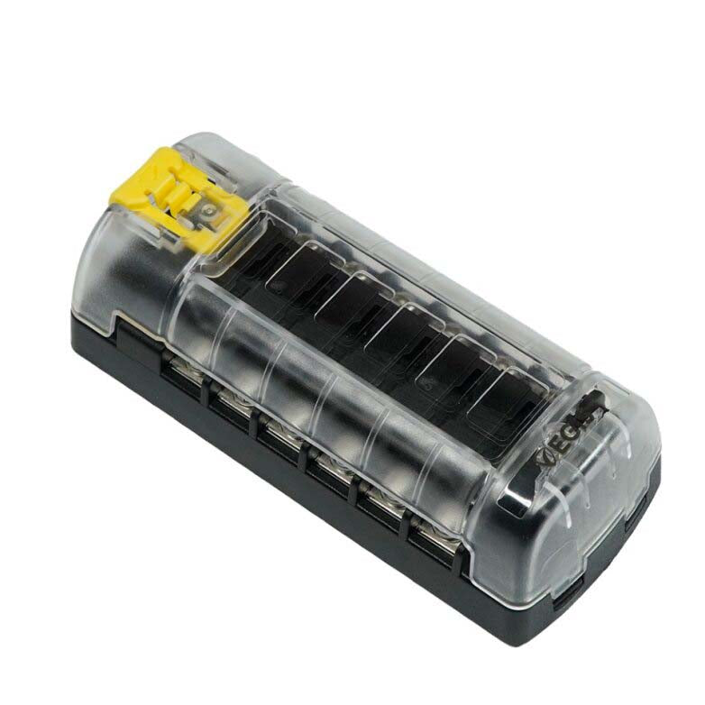 RT Fuse Block 6 Independent Circuits w/Cover, Retail Pack