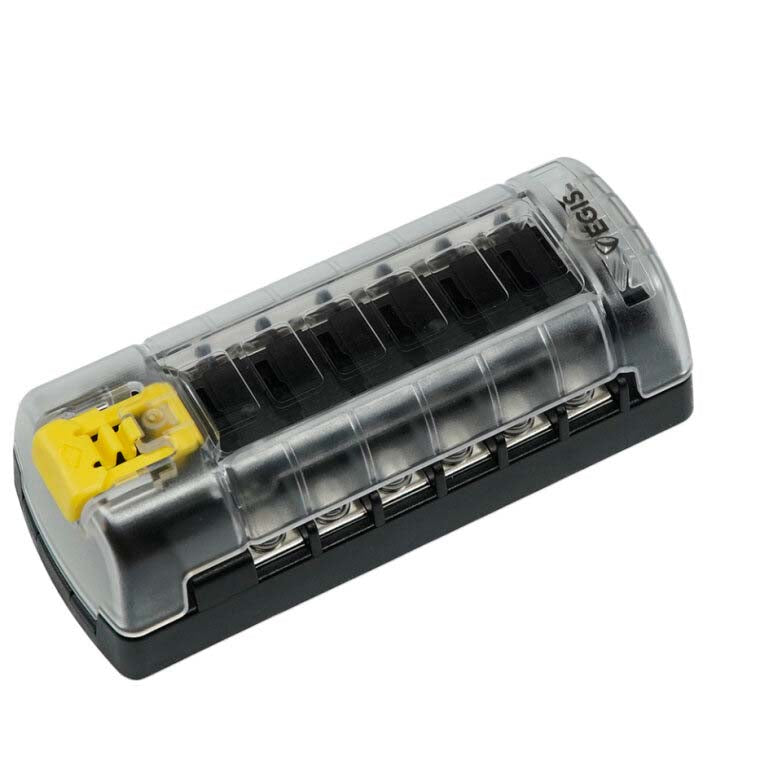 RT Fuse Block 6 Independent Circuits w/Cover, Retail Pack