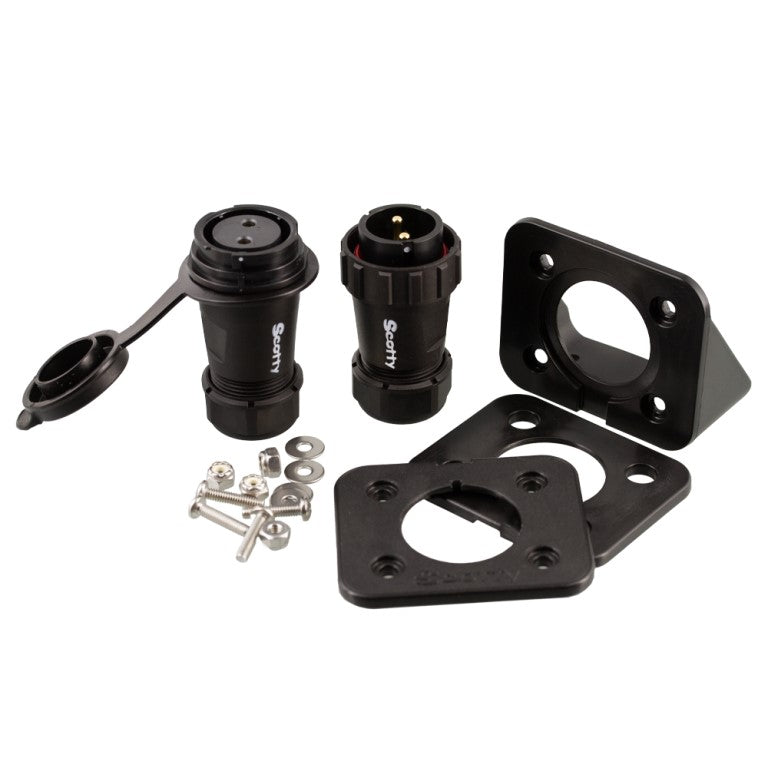 Scotty, Electric Plug and Socket Set, IP67 rated 12V 30A marine grade electric plug and socket
