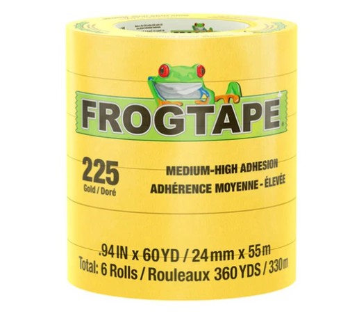 Frogtape 225 Gold Performance Masking Tape, 1" x 60 YD