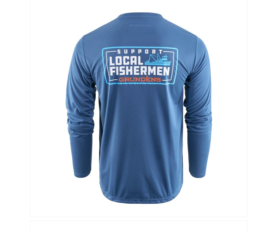 Grundens Support Local Fishermen LS Tech Tee