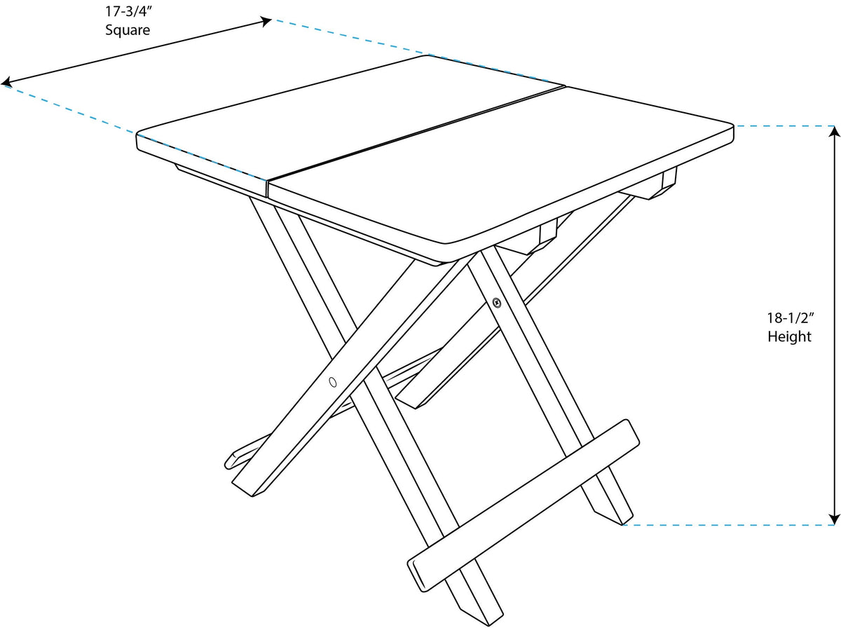Premium Grade Teak Solid Top Fold Away Table