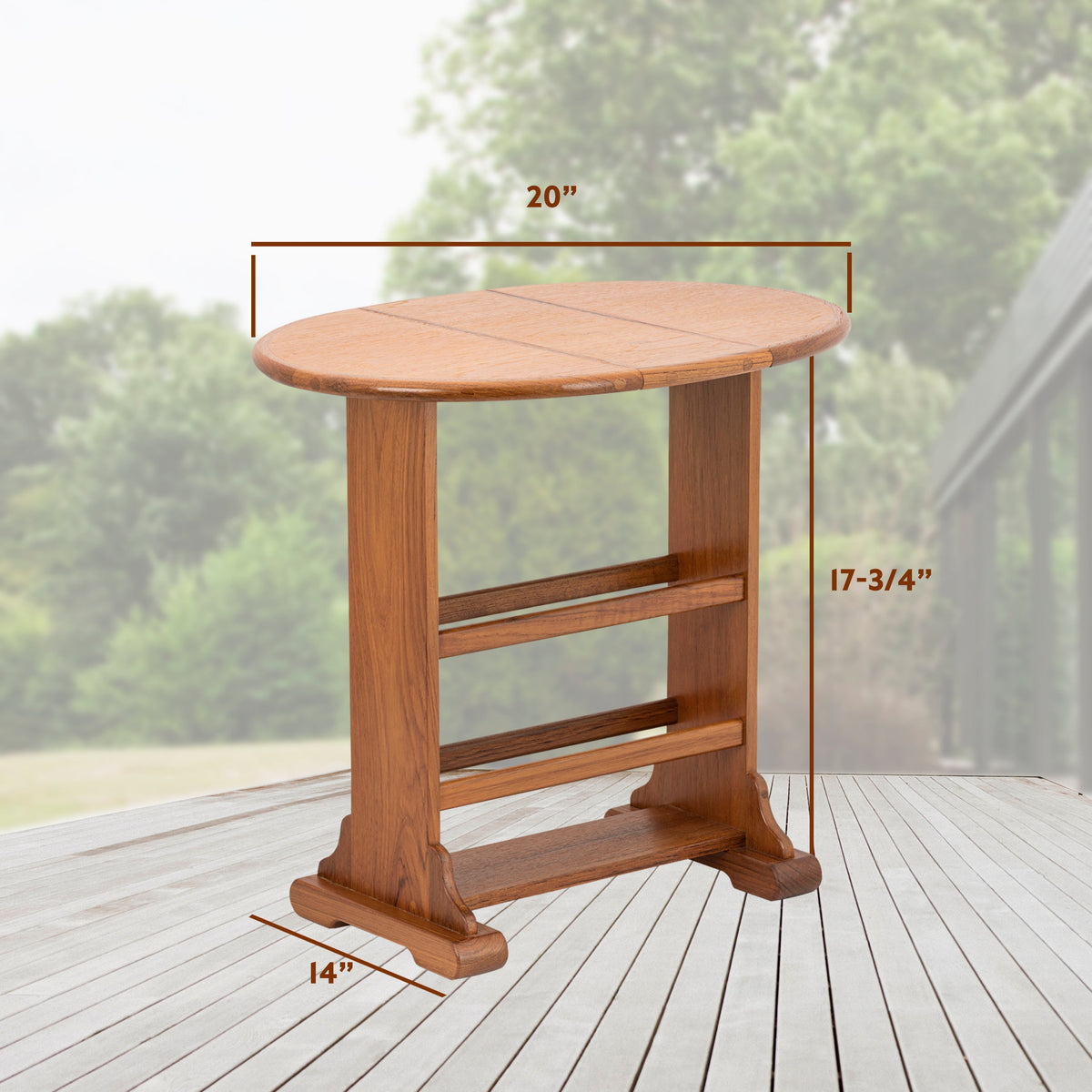 20" Premium Grade Teak Drop Leaf Table
