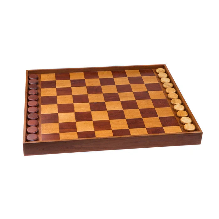 Premium Grade Teak 2 in 1 Backgammon/Checkerboard