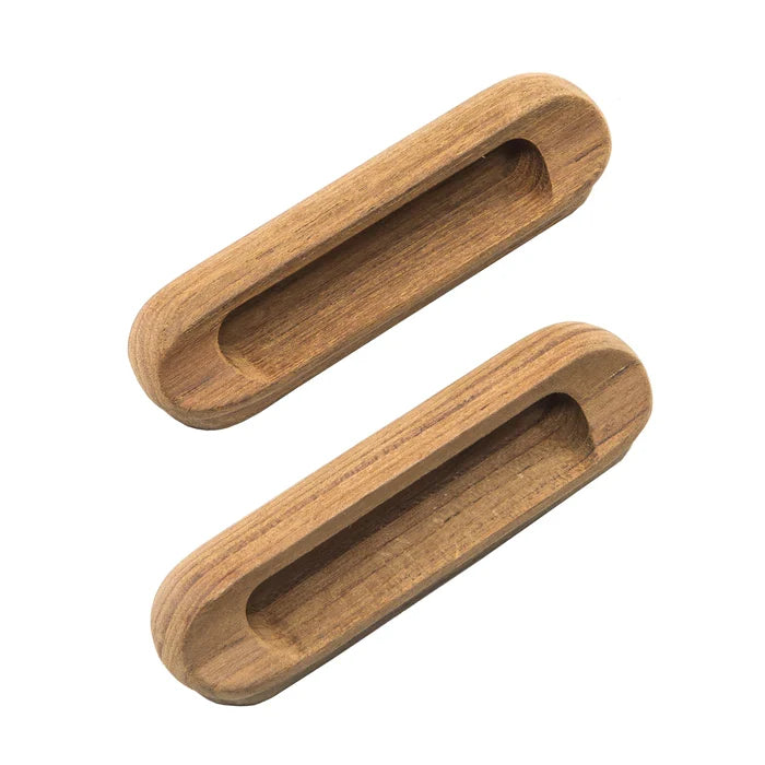 Whitecap Teak Oblong Drawer Pull, 4-1/16" X 1/2" (2 Pack)
