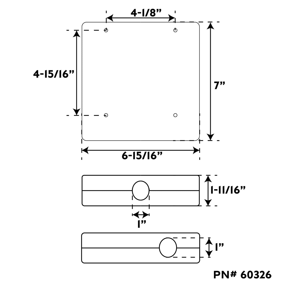 Teak Outboard Motor Bracket