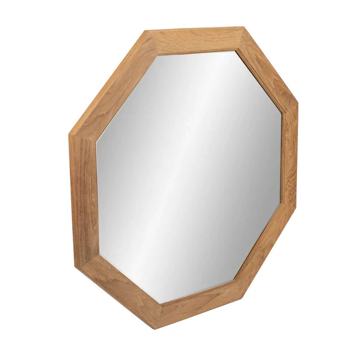 15" Premium Grade Teak Large Octagonal Mirror