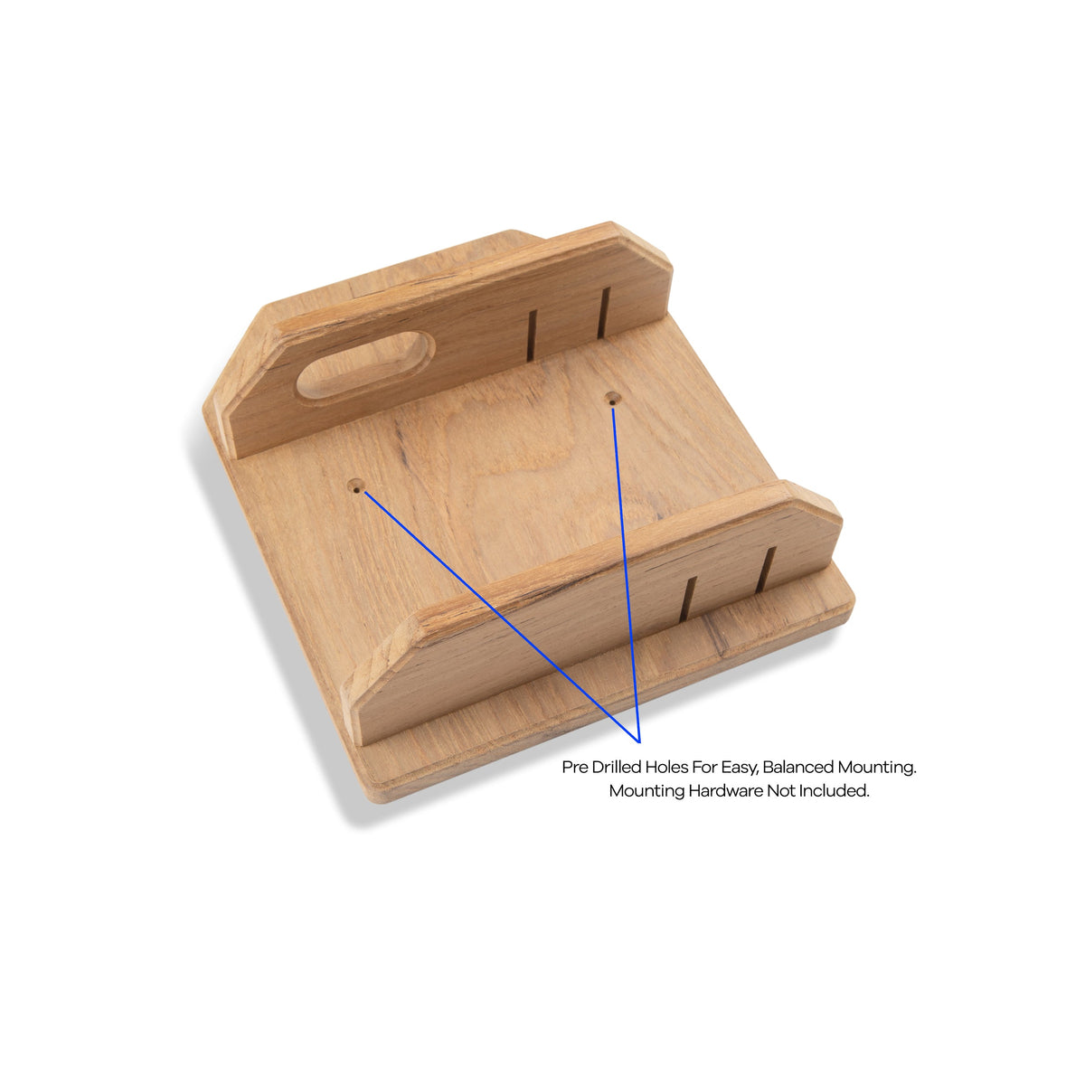 6-1/2" Premium Grade Teak Knife & Pliers Holder