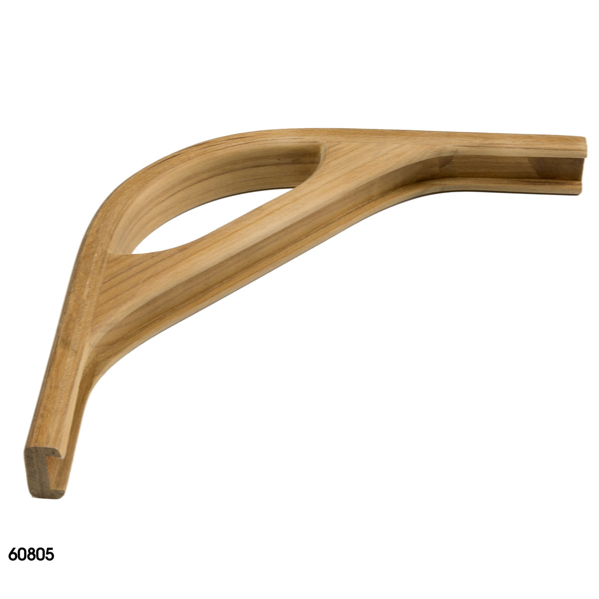 3/4" Premium Grade Teak Track Corner Cap/Hand Hold Bulkhead Molding
