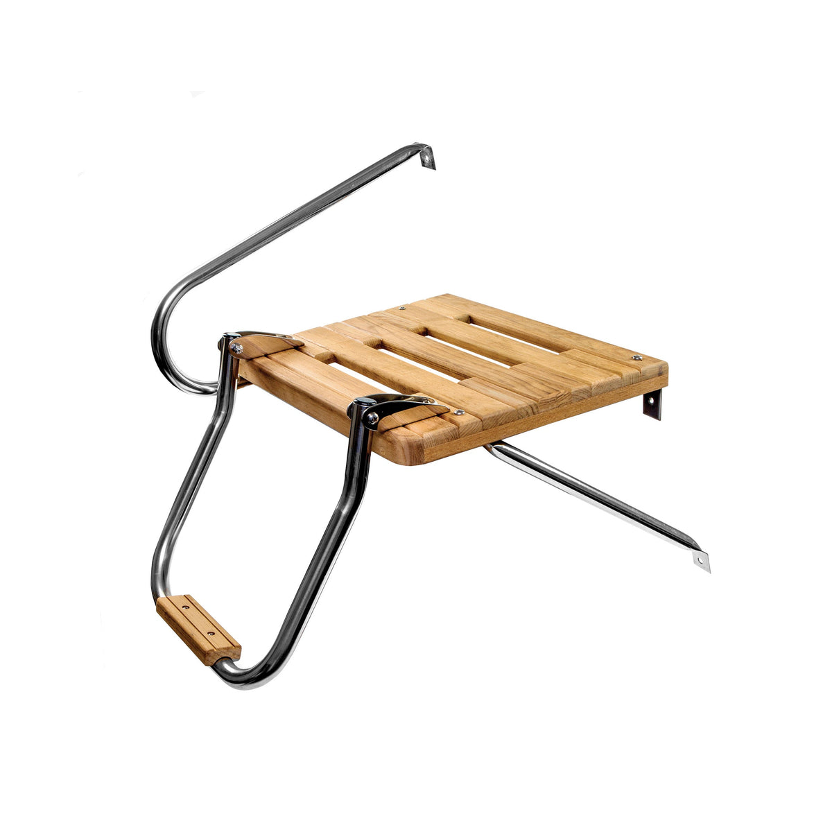 Premium Grade Teak Outboard Swim Platforms with Ladder and Mounting Hardware