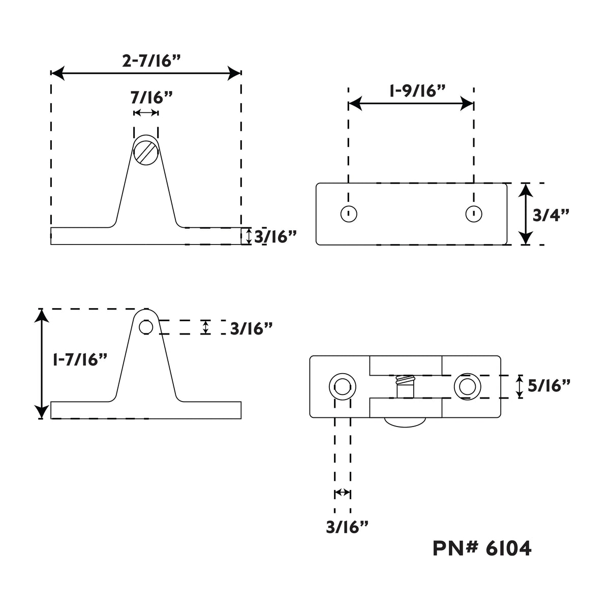 90° - Deck Hinge/Bolt