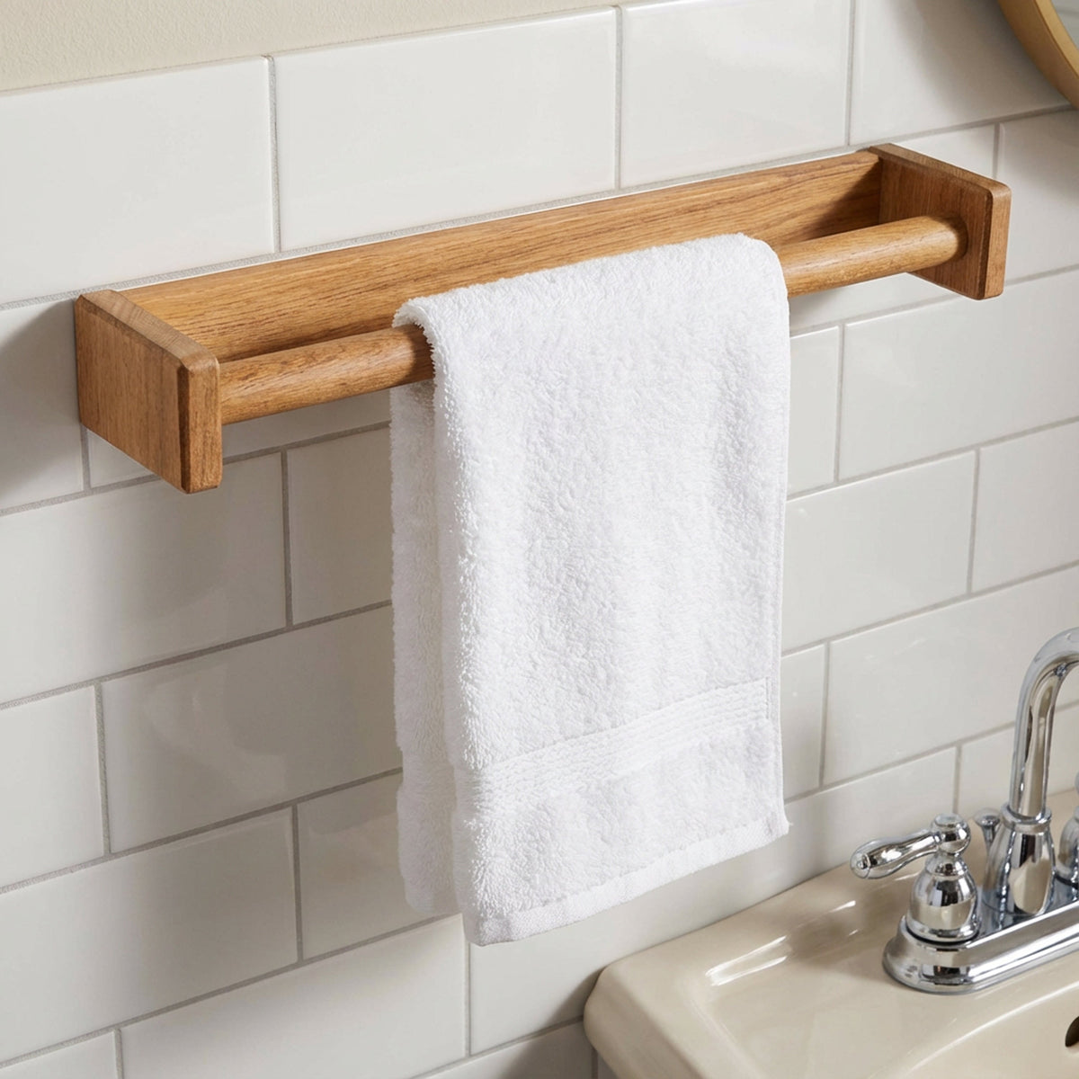 Teak Towel Rack