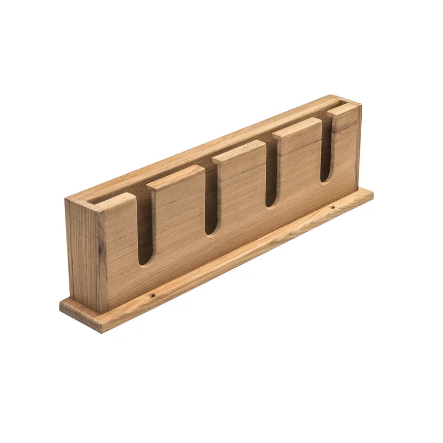 Teak Wineglass Rack with Shelf