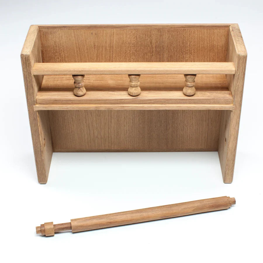 13-1/16" Premium Grade Teak Spice Rack with Paper Towel Holder