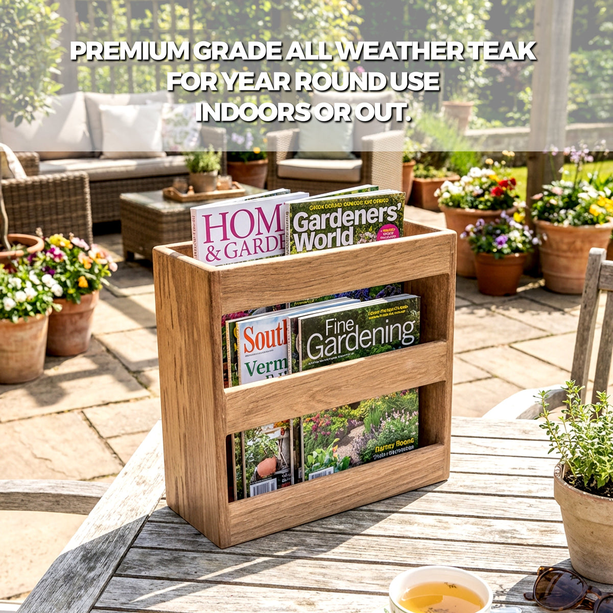 Whitecap Teak Magazine/Utility Rack