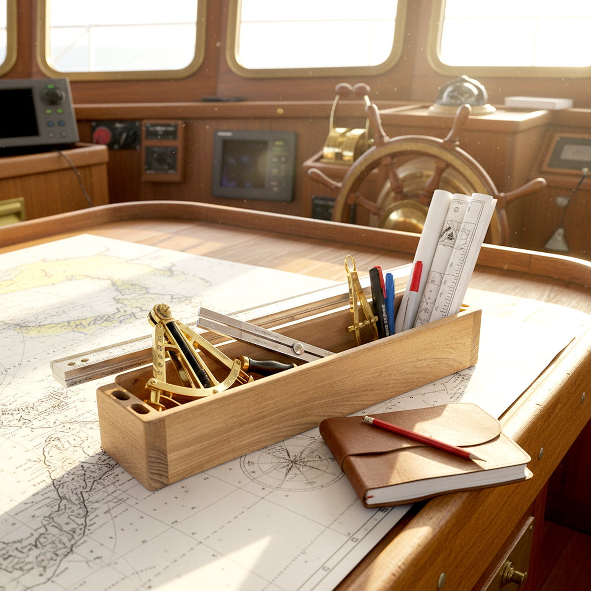17-1/2" Premium Grade Teak Navigation Tray