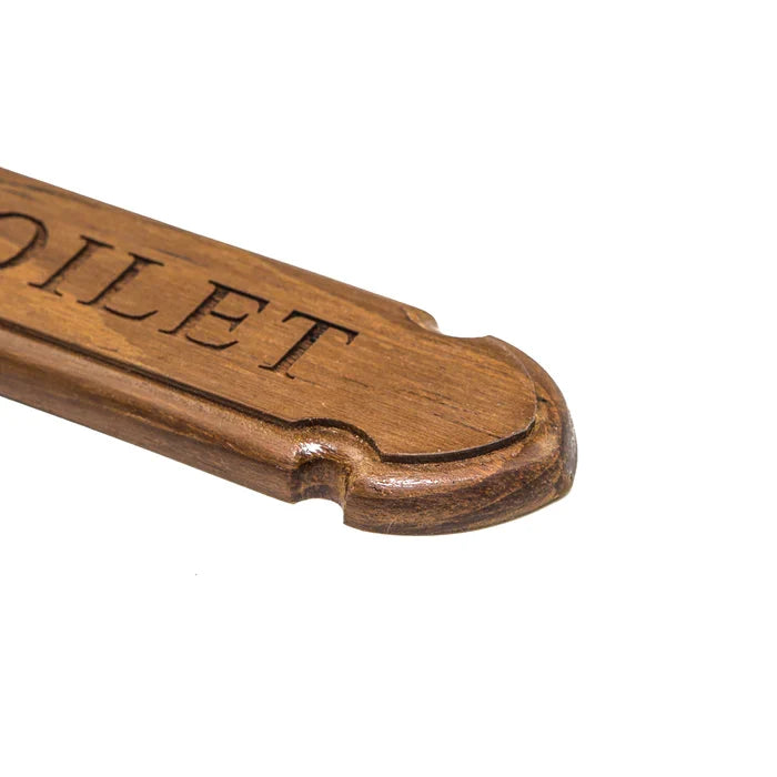 3-7/8" Premium Grade Teak Toilet Name Plate