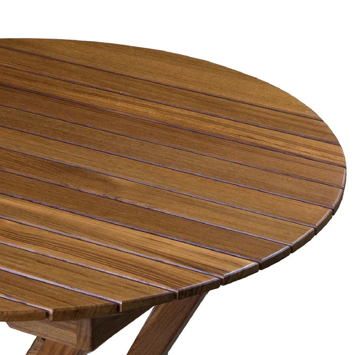 29-1/2" Premium Grade Teak Round Slat Table