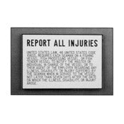 Injury Report Plaque